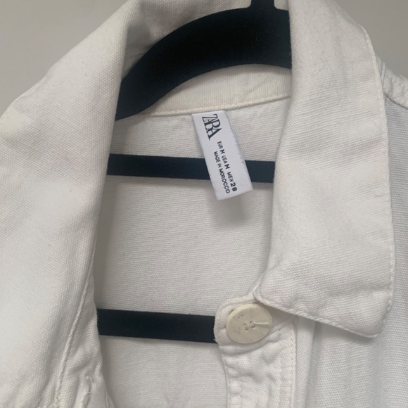 Zara Rustic Jumpsuit / Boilersuit / Romper - White - Size Medium - Picture 3 of 10